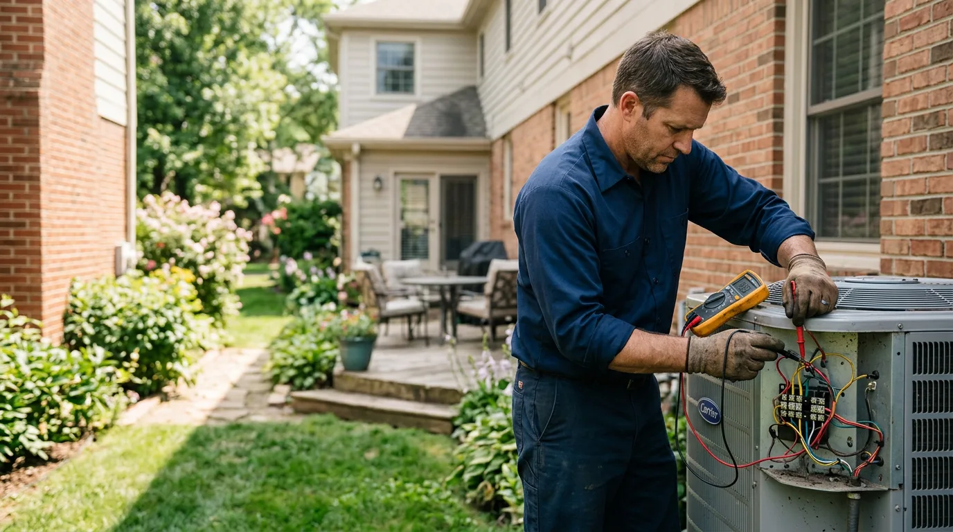 HVAC technician working near Fort Atkinson, IA